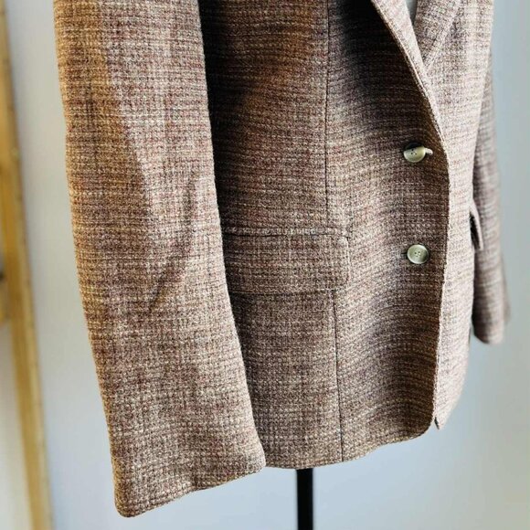 Vintage Harris Tweed Camel Wool Tailored Jacket by Marc D’Alcy Paris – US 10 - Picture 2 of 15